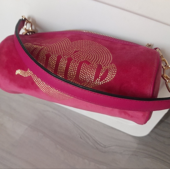Juicy Couture Pink Velour Shoulder Hand Bag - Picture 13 of 15